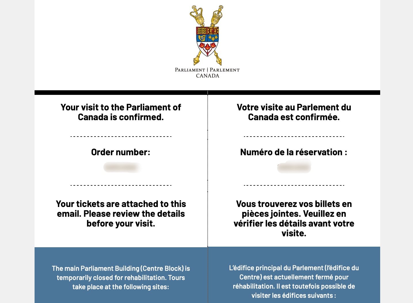 How to book canada senate guided tour